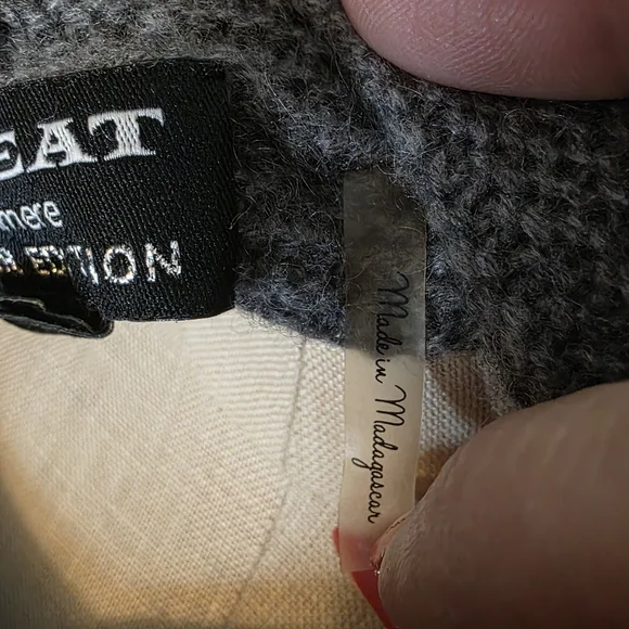 Repeat Cashmere Silver Edition 100% Cashmere Cowl Neck Sweater Gray M - Picture 6 of 7